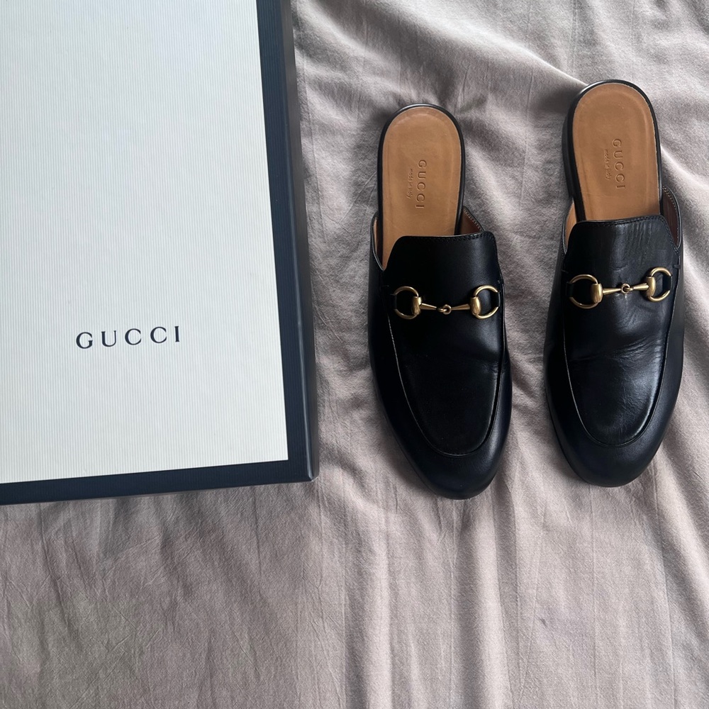 Gucci Black Leather Loafers